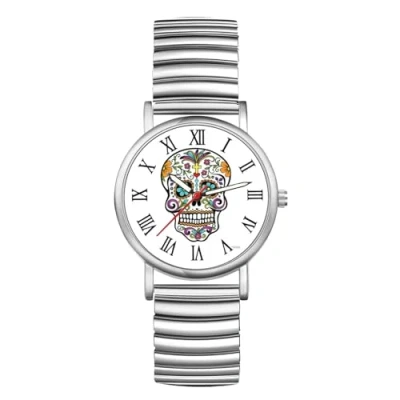 Afbeelding van JewelryWe Montre pour femmes ultra fine, facile à lire, avec Bracelet élastique, Doré/argenté, Argent D., Adult,