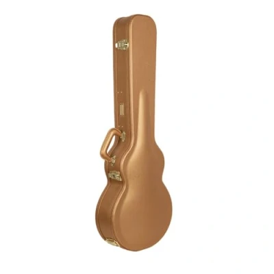 Afbeelding van Crossrock Designer Series CRW520LLG houten etui voor Les Paul elektrische gitaren veiligheidsslot metalen poten opbergruimte luxe goud