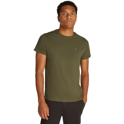 Image de Tommy Jeans T shirt S/S pour homme, Vert (Fatigue Green), XXS
