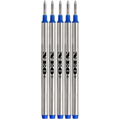 Afbeelding van NEO+ Navullingen voor pennen compatibel met Montblanc Walze schrijflijnen: Solitaire, Noblesse, Generation, Duft, Bohème, Classic en StarWalker, Jinhao, Gullor Rollerball (5 blauwe inkt)