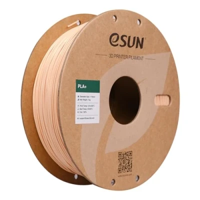 Afbeelding van eSUN PLA+ filament 1,75 mm, 3D printerfilament PLA Plus, dimensionale nauwkeurigheid +/ 0,03 1 kg spoel (2,2 lbs) printfilament voor printers, beige
