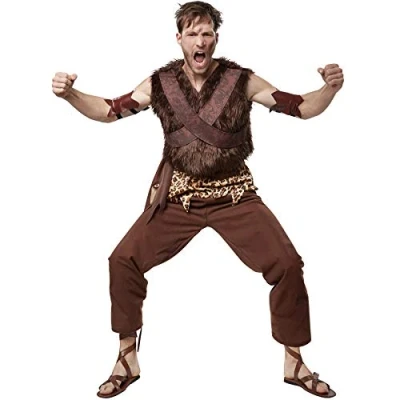 Afbeelding van dressforfun Clanchef uit het stenen tijdperk L verkleedkleding kostuum halloween verkleden feestkleding carnavalskleding carnaval feestkledij partykleding 302765