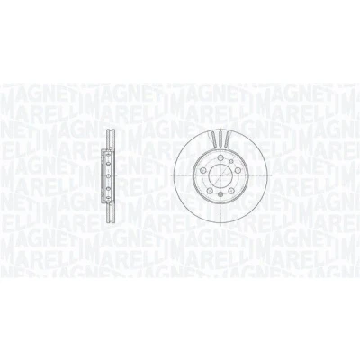 Afbeelding van MAGNETI MARELLI Remschijf VOLKSWAGEN: Polo V Hatchback, IV Golf 4, SKODA: Fabia 2, III I Hatchback 361302040220