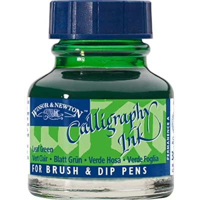 Afbeelding van WINSOR &amp; NEWTON kalligrafie inkt, 30 ml, lichtgroen