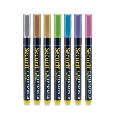 Image de Feutres craie metallic 7 crayon mine de 1 2mm Securit