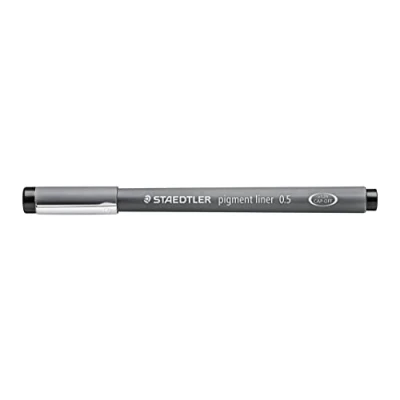 Image de Staedtler Pigment Liner, feutres de dessin à encre pigmentée noire infalsifiable, Étui chevalet avec 8 différents assortis, 308 SB8
