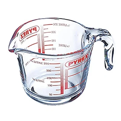 Image de pyrex 8018266 classic broc mesure en verre capacite 0,25l transparent 13 x 9 8 cm