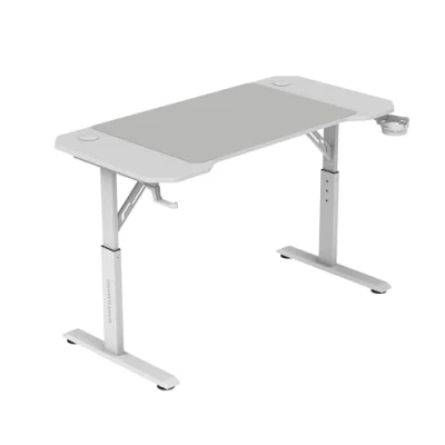 Afbeelding van MARSGAMING MGD ERGO120 In hoogte verstelbaar bureau met 3 posities, ergonomisch oppervlak, metalen frame, XXL muismat, hoofdtelefoon en drankhouder, kabelbeheer, gamingbureau 120