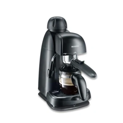 Afbeelding van SEVERIN Automatische espressomachine, tot 4 kopjes, hoge druk 3,5 bar, afneembaar dienblad en afdruiprek, 0,22 l, zwart, KA 5978