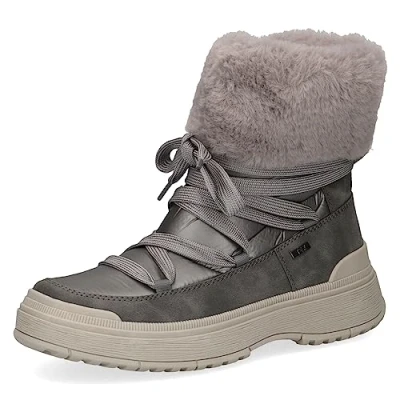 Afbeelding van Caprice Dames 9 26214 41, halfhoge laarzen voor dames, Effen zacht grijs