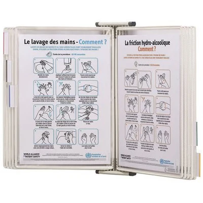 Image de Support mural sur pivot pochette antimicrobienne Sterifold Tarifold