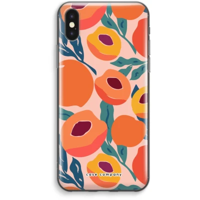 Afbeelding van Case Company® hoesje geschikt voor iPhone XS Max Perzik Soft Cover Telefoonhoesje Bescherming aan alle Kanten en Schermrand