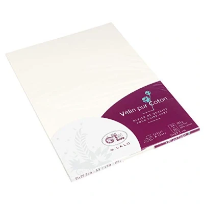 Image de G.Lalo 20 Feuilles Vélin pur coton A4 125g Crème