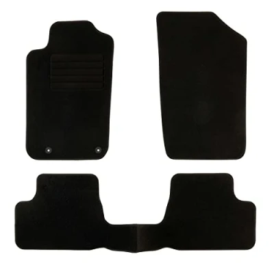 Afbeelding van DBS 1763178 Auto vloermatten op maat 3 delig anti slip zwart naaldvilt 900 g/m² velours productie assortiment Star