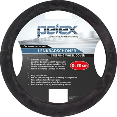 Afbeelding van Petex Design 1108 Stuurwielhoes Zwart 36 38 cm