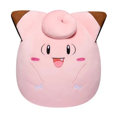 Image de Peluche Bandai Pokémon Squishmallows 50 Cm Mélofée (Clefairy) Grande Ultra Douce Licence Officielle