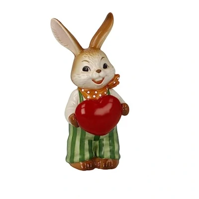 Afbeelding van Goebel Pasen Decoratief beeld / figuur Haas Uit het hart Aardewerk 12cm Paashaas