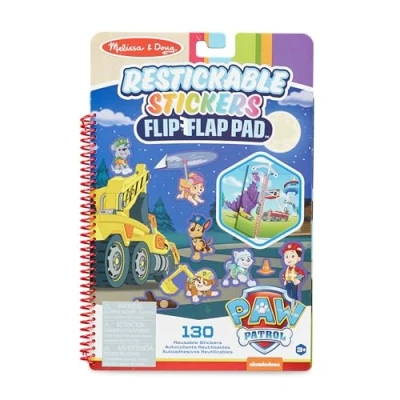 Afbeelding van Melissa &amp; Doug Paw Patrol herbruikbaar stickerblok met flappen om te draaien, creatief spel, extreme redding
