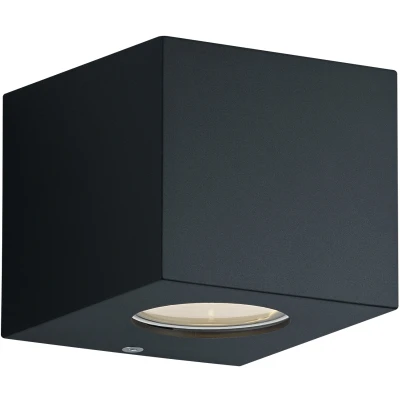 Afbeelding van REALITY CORDOBA Wandlamp Zwart mat incl. 2x SMD 2W Buitenverlichting IP44