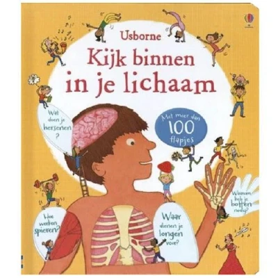 Afbeelding van Uitgeverij usborne flapjesboek kijk binnen in je lichaam