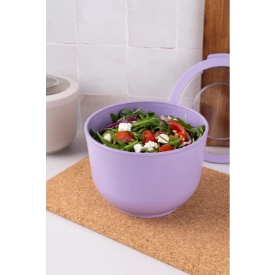 Afbeelding van Amuse Tylla Lavender Life Bowl Lunchbox Perfect Afsluitbare Verhouddoos Saladebox voor onderweg Vaatwas, magnetron, en diepvriesbestendig Paars 1200 ml