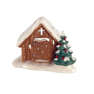 Afbeelding van Goebel Kerst Windlicht Boskapel Aardewerk 21cm