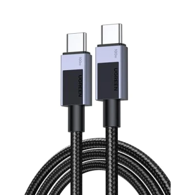 Afbeelding van UGREEN USB C PD kabel 100W 20V 5A snel opladen QC 4.0 oplader type nylon gevlochten compatibel met iPhone 16 Plus Pro Max 15 MacBook iPad Galaxy S24 Ultra S23 S22 A55 A35 A15 (3 m)
