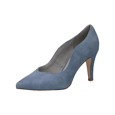 Afbeelding van Caprice Hoge hakken, Dames, Maat: 38.5, Blue suede Veloursleer
