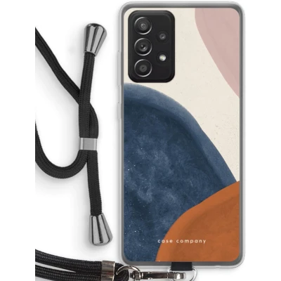 Afbeelding van Case Company® hoesje met Koord geschikt voor Samsung Galaxy A52s 5G Geo #1 Telefoonhoesje Zwart Bescherming aan alle Kanten en Over de Schermrand