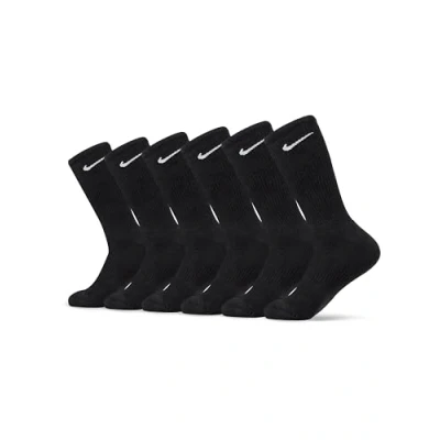 Image de Nike Men&#039;S Chaussettes U Nk Everyday Cush Crw 6Pr 132, Black/White, SX7666 010, L
