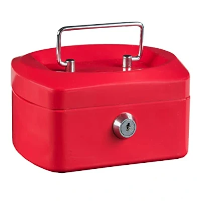 Afbeelding van Idena 50026 geldcassette 6&quot;, afmeting 155 x 120 90 mm, kleur rood, 1 stuk