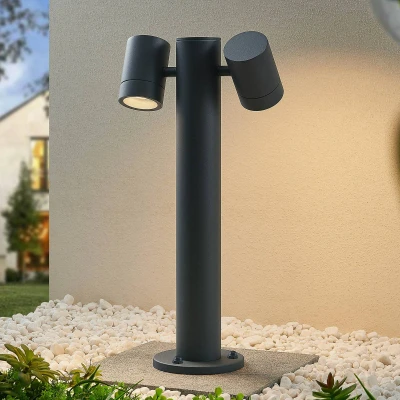Afbeelding van Lucande Maloney sokkellamp, 50 cm, antraciet, IP54