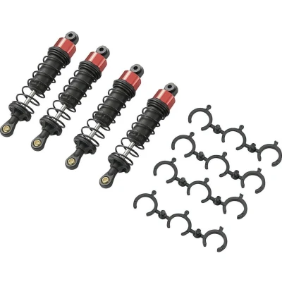 Afbeelding van Reely 1:10 Hydraulische schokdempers aluminium Rood (metallic) Met veren Zwart 80 mm 4 stuk(s)