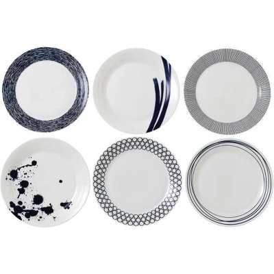 Afbeelding van Royal Doulton Pacific Dinerbord 28 Cm Set Van 6 Blauw