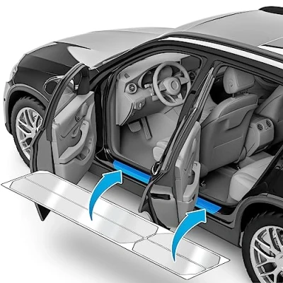 Afbeelding van uProtect Instaplijsten voor auto carrosserie Skoda Octavia Combi 4 (IV) NX5 I 2020 2024 accessoires krasbestendige stickers transparant