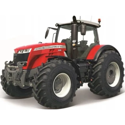 Afbeelding van BBURAGO Boerderijcollectie Massey Fergusson wrijvingstractor miniatuurauto reproductie in schaal 1:43 rood speelgoed voor kinderen om te verzamelen B18 31613