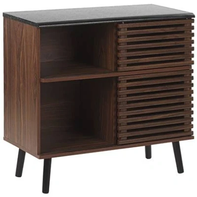 Afbeelding van Beliani PERTH Sideboard Donkere houtkleur MDF
