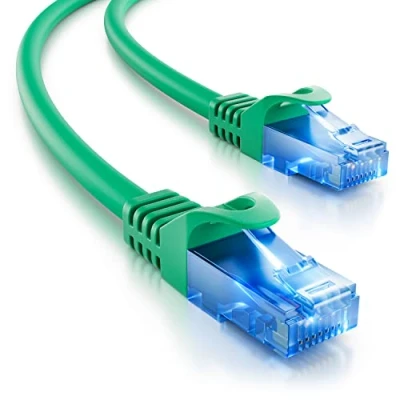 Afbeelding van deleyCON 5 m netwerkkabel Ethernet LAN Gigabit CAT.6 kabel RJ45 CAT6 compatibel met CAT.5 CAT.5e CAT.6a Cat.7 groen