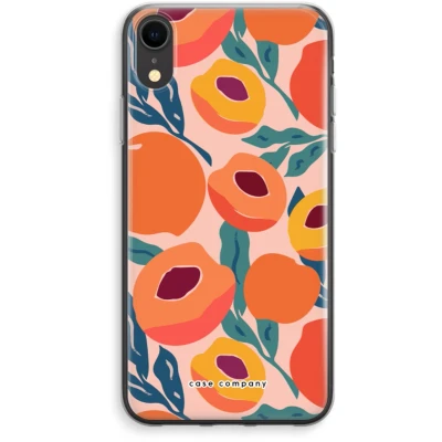 Afbeelding van Case Company® hoesje geschikt voor iPhone XR Perzik Soft Cover Telefoonhoesje Bescherming aan alle Kanten en Schermrand