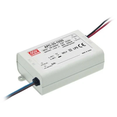 Afbeelding van Mean Well APC 25 500 LED driver Constante stroomsterkte 25.2 W 0.5 A 15 50 V/DC Niet dimbaar, Overbelastingsbescherming 1 stuk(s)
