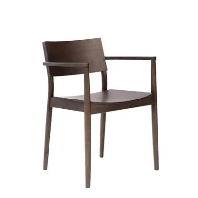 Afbeelding van Bronx71® Scandinavische eetkamerstoel Iza walnoot