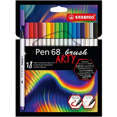 Afbeelding van Brushstift STABILO Pen 568/18 Arty assorti etui à 18 stuks