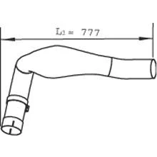Afbeelding van DINEX 48121 Uitlaatpijp 777, 832,25 Midden 550 Euro 4 (D4), 3 (D3) 270