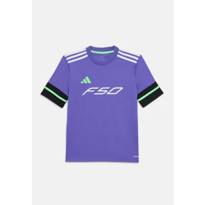 Afbeelding van Adidas F50 JSY Y kinder voetbal T shirt paars zwart Maat 140/146