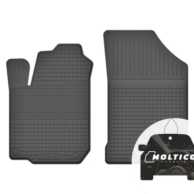Afbeelding van 2 stuks rubberen vloermatten met rand perfecte pasvorm geschikt voor Volkswagen Amarok vanaf 2010