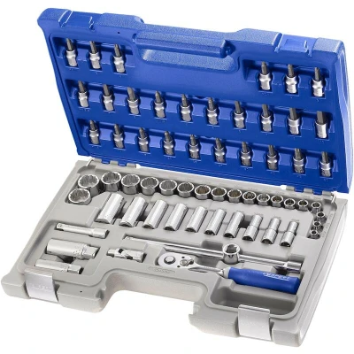 Image de EXPERT E031806 jeu de douilles et d&#039;accessoires 3/8 métrique en coffret 61 pièces