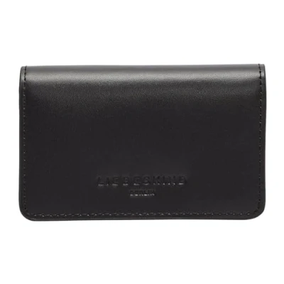 Afbeelding van LIEBESKIND BERLIN Leren Portemonnee Paper Bag Carter Cardie Wallet Black Zwart