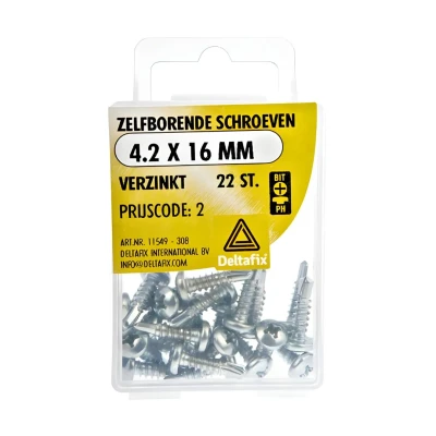 Afbeelding van Zelfb.schroef 4,2x16mm verz 22st Deltafix