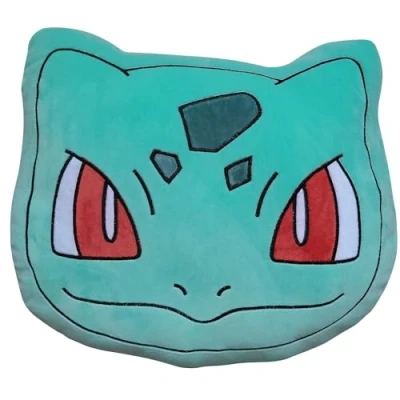 Afbeelding van Homadict Pokémon kussen Bulbizarre decoratief accessoire zacht en pluizig 40 x 35 cm Officiële licentie