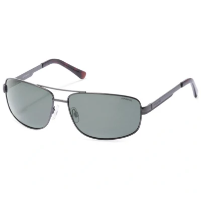Afbeelding van Polaroid Aviator Mens Black Green Polarise Lunettes de soleil